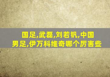 国足,武磊,刘若钒,中国男足,伊万科维奇哪个厉害些