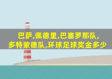 巴萨,佩德里,巴塞罗那队,多特蒙德队,环球足球奖金多少