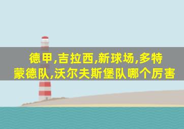德甲,吉拉西,新球场,多特蒙德队,沃尔夫斯堡队哪个厉害